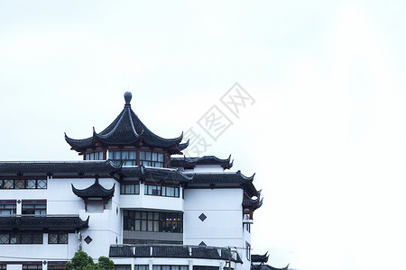 中国风的古建筑楼宇背景图片