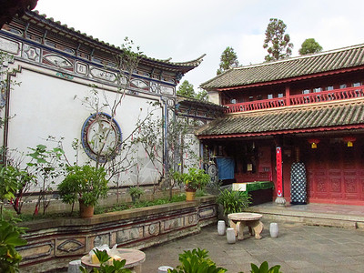 古风小院古代庭院背景