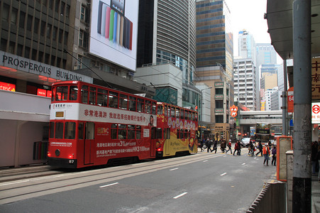 香港街景背景图片