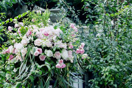 花园宴会婚礼现场布置背景