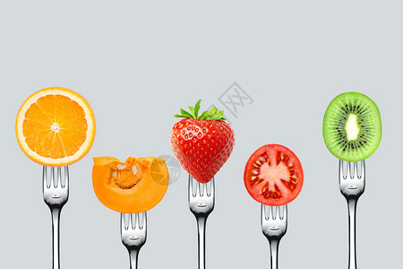 新鲜可口果蔬养生食物设计图片