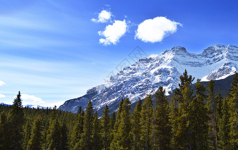 加拿大班夫国家公园自然风光照背景图片