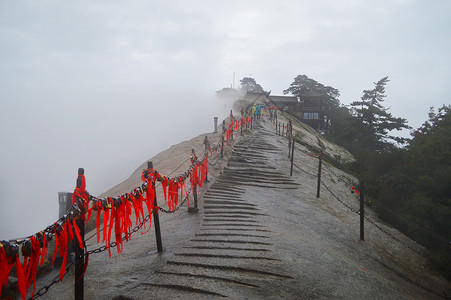大台阶陕西西岳实拍自然风景照背景