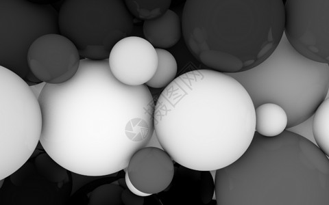 PPT黑白粒子聚合物设计图片