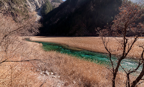 四川九寨沟草海景观背景