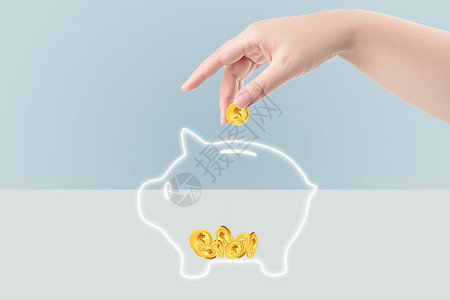 发光小猪发光的硬币小猪设计图片