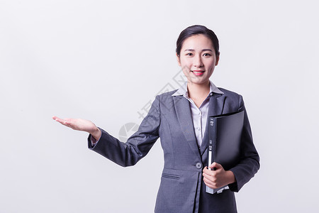 职业女性合作邀请姿势背景图片