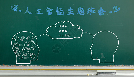 人工智能主题班会人工智能黑板报背景设计图片
