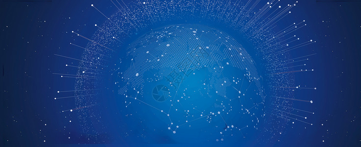 蓝色漂浮圆球科技背景设计图片