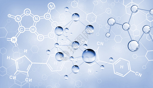 花枝免抠素材分子背景设计图片