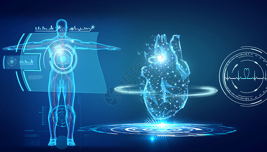 人体解析图医疗人体心脏解析设计图片
