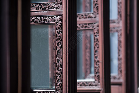 传统花窗古建筑窗背景