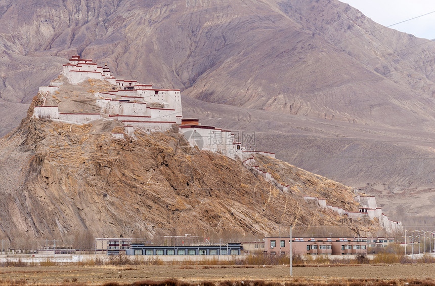 西藏江孜宗山古堡图片