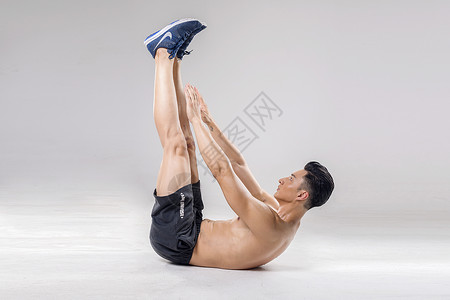 男子腹部运动动作底图高清图片