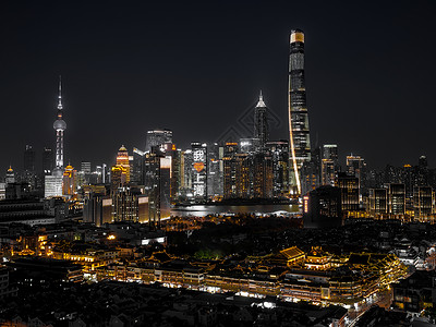 上海外滩城市建筑夜景图片