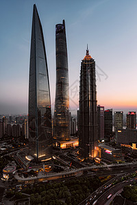 上海陆家嘴城市建筑风光背景图片