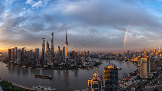 上海东方明珠外滩城市建筑风光图片