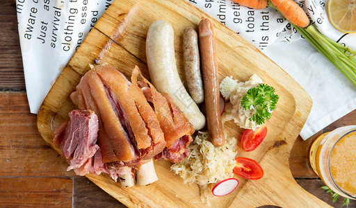 德国烤猪肘德国美食高清图片