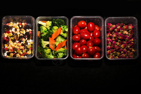 盒装食品营养健康蔬果背景