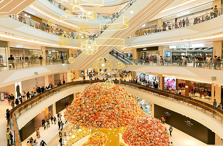 万象花王上海万象城中庭商场室内空间背景