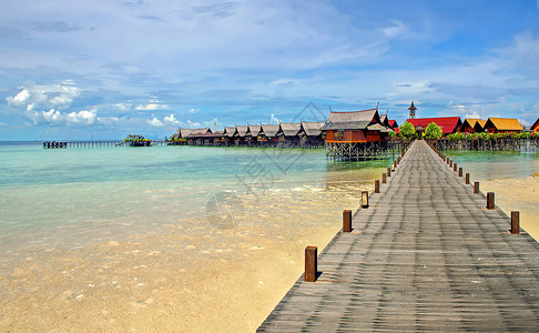 黄天空海上度假休闲娱乐场所背景