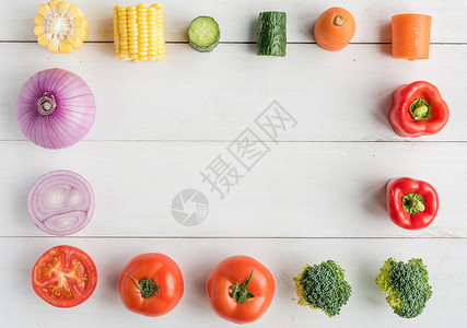 蔬菜青椒玉米高清图片