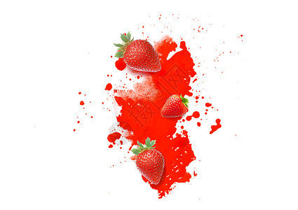 减脂饮食缤纷草莓设计图片