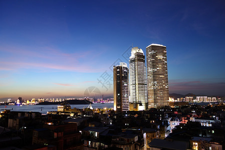 海沧鹭江道夜色背景