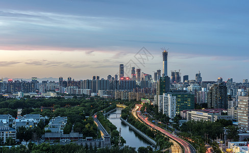 中国交通建设北京城市风光背景