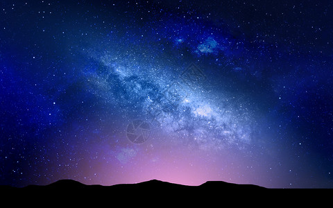 梦幻星空星空夜景素材高清图片