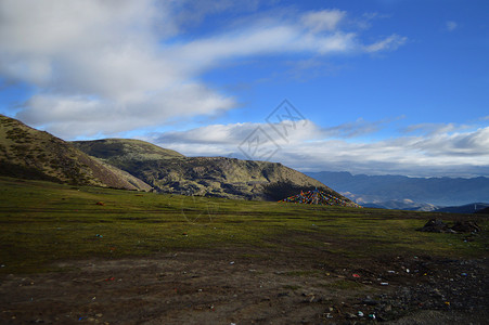 波瓦齐川藏区波瓦山海拔4513米背景