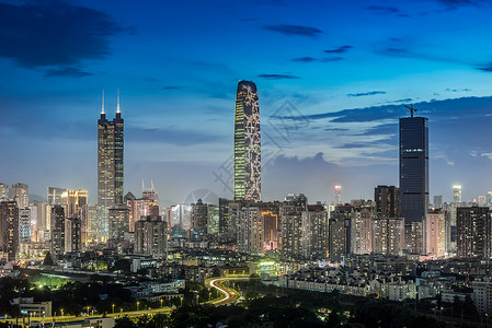 京波楼深圳罗湖三剑客城市建筑风光背景