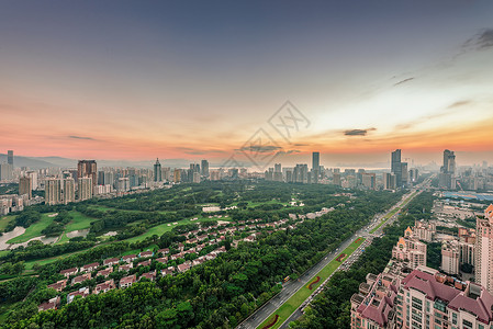 深圳城市建筑城央背景图片