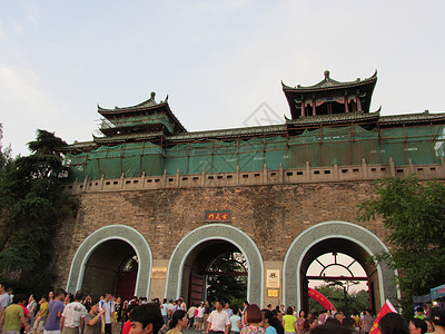 南京玄武门背景图片