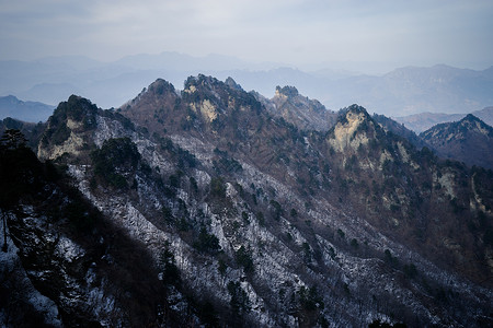 武当山金顶武当山雪景风光背景