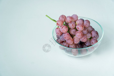 成熟葡萄串美味美国红提葡萄背景