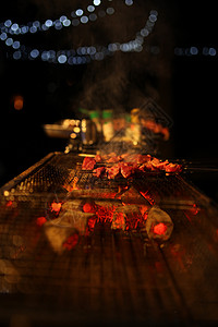 晚上烧烤肉背景图片