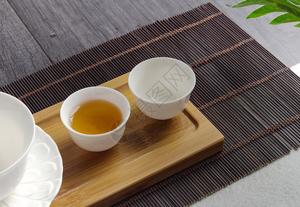 食品茶具主图素雅的白瓷杯背景