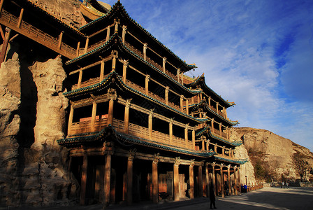 夕阳古风素材中国古建筑古楼背景