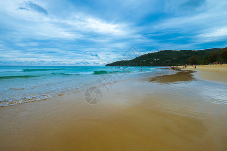 沙海滩泰国普吉岛美景背景