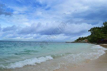 菲律宾白沙滩海滩唯美风景照高清图片
