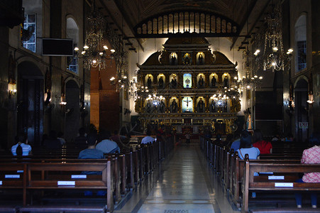 菲律宾宿雾天主教堂背景图片
