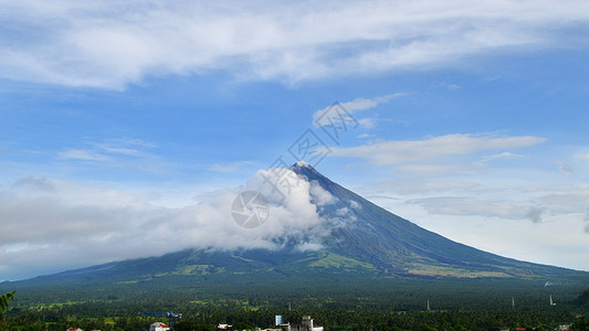 菲律宾马荣火山唯美高清照片背景图片