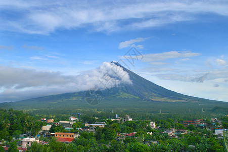 绝美山景照片菲律宾马荣火山唯美高清照片背景