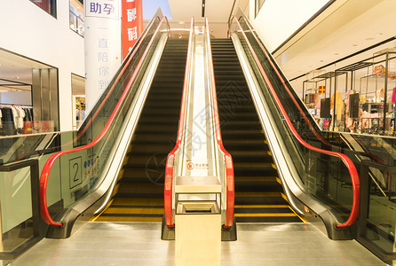 门店招牌素材商场手扶电梯背景