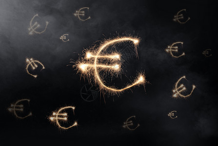 发光货币符号背景烟火金钱字设计图片