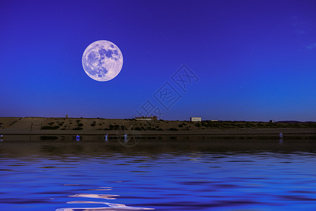 月亮清新素材青海湖象牙寺中秋月背景
