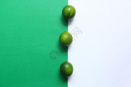 绿色白色撞色青柠檬背景图高清图片