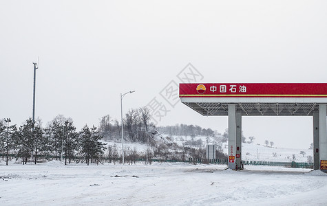 中国石油加油站背景