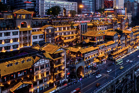 重庆夜景背景图片